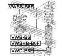 Cuscinetto a rulli ammortizzatore Assale anteriore VWB-B6 FEBEST per VW SEAT