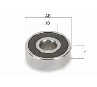 Cuscinetto a sfera con guarnizione in gomma small silver