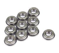 Cuscinetto a Sfera F688ZZ, Cuscinetto a Flangia, 10 Pezzi Cuscinetti a Sfera Miniature Doppia Schermatura in Acciaio Metallico per Motore 8x16x5mm