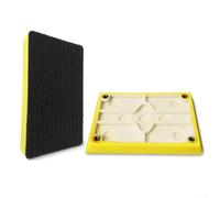 Cuscinetto abrasivo rettangolare 70x100mm per legno, pietra, metallo, supporto in PU con gancio, compatibile con carta vetrata floccata - 1 pezzo