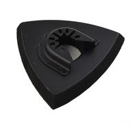 Cuscinetto abrasivo triangolare oscillante da 82 mm, gancio a sgancio rapido e attacco con passanti compatibile con utensili multipli, base in PU di lunga durata compatibile (90 mm)