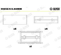 Cuscinetto albero a gomiti per CITROËN FIAT FORD FORD (JMC) FORD AUSTRALIA FORD