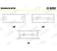 Cuscinetto albero a gomiti per FORD FORD ASIA & OCEANIA FORD AUSTRALIA MAZDA WES