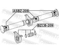Cuscinetto albero di trasmissione BZCB-209 FEBEST per MERCEDES-BENZ VW
