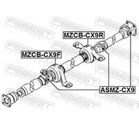 Cuscinetto albero di trasmissione Montaggio parte frontale MZCB-CX9F FEBEST
