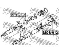 Cuscinetto albero di trasmissione Montaggio posteriore MCB-012 FEBEST
