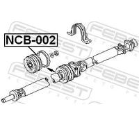 FEBEST NCB-002 Cuscinetto, Supporto intermedio albero cardanico