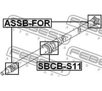 FEBEST SBCB-S11 Cuscinetto, Supporto intermedio albero cardanico