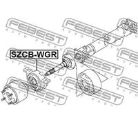 FEBEST SZCB-WGR Cuscinetto, Supporto intermedio albero cardanico