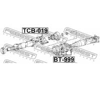 Cuscinetto albero di trasmissione TCB-019 FEBEST per TOYOTA RAV 4 II