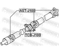 FEBEST TCB-J100 Cuscinetto, Supporto intermedio albero cardanico