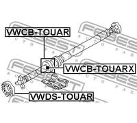 Cuscinetto albero di trasmissione VWCB-TOUAR FEBEST per VW PORSCHE