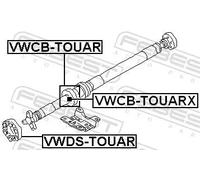 FEBEST VWCB-TOUARX Cuscinetto, Supporto intermedio albero cardanico