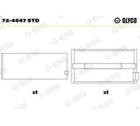Cuscinetto albero motore GLYCO 72-4547 STD per IVECO ZETA 5.5 1979-1983