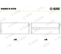 Cuscinetto albero motore GLYCO H069/4 STD MERCEDES-BENZ SL (R129) 2.8 1998-2001