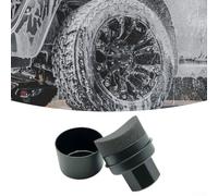 Cuscinetto applicatore per pneumatici con copertura, spazzola in spugna ad alta densità per lucidatura e cera per ruote auto, nero o rosso, 8,5 x 8,5 x 12 cm (radiani neri duri)