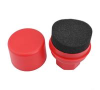 Cuscinetto applicatore per pneumatici con copertura, spazzola in spugna ad alta densità per lucidatura e cera per ruote auto, nero o rosso, 8,5 x 8,5 x 12 cm (radiani rossi duri)