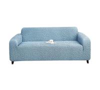 cuscinetto comune divano antiscivolo, For divano a 3 posti con gonna, fodera for divano altamente elastica, indeformabile for un uso prolungato(Light Blue,90 140cm)