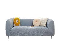 cuscinetto comune divano antiscivolo, For divano a 3 posti con gonna, fodera for divano altamente elastica, indeformabile for un uso prolungato(Blue,190 230cm)