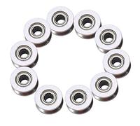 Cuscinetto con scanalatura a V, 10 pezzi V624ZZ Puleggia guida con scanalatura a V in metallo profondo per di movimento lineare su binario 4x13x6mm