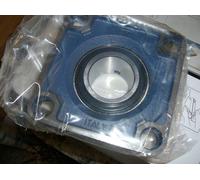 SKF fy-tf Series cuscinetto a sfera flangia unità bullone, 4 fori, vite di bloccaggio, Regreasable, contatto e Flinger sigilli, in ghisa, metrico, 50 millimeters, 1