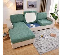 cuscinetto del divano elastico, Copridivano antiscivolo elasticizzato Jacquard, 1-3 posti, multicolore, diverse misure(Green,Headrest(50-70cm))