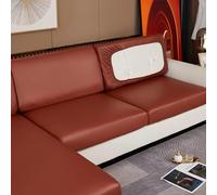 cuscinetto del divano elastico, Copridivano, sedia, cuscino for seduta e schienale, multicolore, diverse misure(Brown,Chaiselongue-X(165-190cm))
