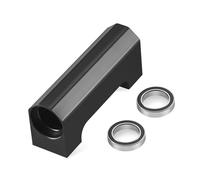 Cuscinetto del supporto Supporto e cuscinetti dell'albero motore del blocco basher in lega di alluminio adatti per parti 1/5 X-MAXX 6S e 8S Ricambio supporto albero(Black)