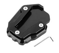 Cuscinetto di estensione per cavalletto laterale, piastra di supporto del piede con finitura anodizzata Colorfast con chiave esagonale per accessori moto(Nero)