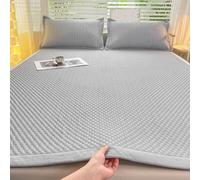 Cuscinetto di raffreddamento di seta di ghiaccio, copertura del materasso traspirante 3D con str, morbido tappetino pieghevole del letto per le notti calde, Easy Wash Dormi Camera da letto essenziale,