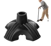 Cuscinetto di ricambio, plantare antiscivolo per supporto avambraccio, plantare a quattro zampe ispessito in gomma, stampelle in gomma, 19 mm/22 mm, per bastoni da passeggio standard (22 mm)
