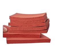 Cuscinetto di Schiuma di Silicone Rosso Resistente a Alta Temp (-60°C~260°C) - Tavola di Schwamm Morbida, Flessibile/Resistente alla Strappa per Macchina per Laminazione/Stampa - 1pezzo(250x250x8mm)