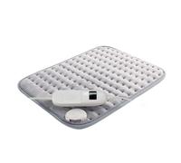 Cuscinetto elettrico in pile grigio da 100 W e 40 x 30 cm. Offre 9 livelli di calore, spegnimento automatico, rimovibile e lavabile, perfetto per il comfort quotidiano.