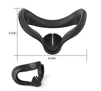 Cuscinetto facciale in silicone, antiscivolo e lavabile, per un'esperienza di gioco VR senza interruzioni (nero)
