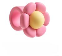 Cuscinetto in silicone con motivo floreale per maniglie delle porte per evitare danni durante frequenti aperture e chiusure (rosa)