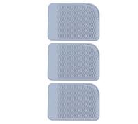 Cuscinetto in Silicone da 3 Pezzi Cuscinetto Multiuso Resistente Al Calore, Tappetino Isolante Piastra per Capelli Bigodino Tappetino Antiscivolo Termoisolante Grigio