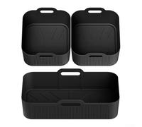 Cuscinetto in silicone di alta qualità per friggitrice ad aria AF500, separazione efficiente dell'olio per dimensioni da 5 L e 10 L (3 nero)