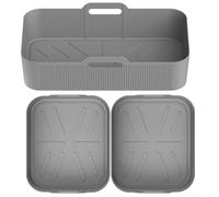 Cuscinetto in silicone di alta qualità per friggitrice ad aria AF500, separazione efficiente dell'olio per dimensioni da 5 L e 10 L (3 grigi)