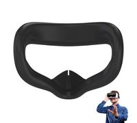 Cuscinetto in silicone per visiera, per Oculus Quest 2, maschera protettiva per Oculus Quest 2, oscurante, a prova di sudore, inodore, nero, 1 pezzo (nero)
