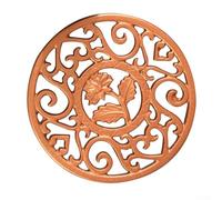 Cuscinetto isolante rotondo in ferro progettato per proteggere le alte temperature dei controsoffitti quando si utilizza per piatti caldi, teiere o casseruole (oro)