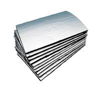 Cuscinetto Isolante Termico Tappetino fonoassorbente in schiuma celle chiuse autoadesiva in cotone per automobili, foglio di alluminio, 5 mm, 25 x 18, cm(20PCS)