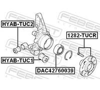 FEBEST DAC42760039 Cuscinetto ruota
