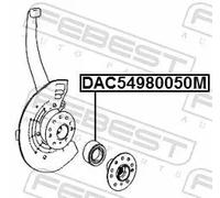 Cuscinetto mozzo ruota Assale anteriore bilaterale DAC54980050M FEBEST