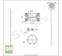 Cuscinetto Mozzo Ruota Starline Ant Per Opel Calibra A Vectra B Astra F