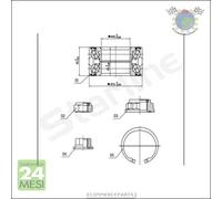 Cuscinetto Mozzo Ruota Starline Ant Per Skoda Octavia Vw New Beetle Golf Iv Bora