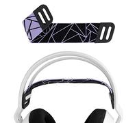 Cuscinetto per archetto in rete Geekria compatibile con cuffie Logitech G733, G335, G535, ricambio per riparazione fascia (Nero/Viola)