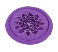 Cuscinetto per Campana Tibetana Ricamato Viola, 1 Pezzo | Cotone, Arte Buddhista Tibetana, per Buddha Hall, Portatile e Resistente All'usura Stile Casuale