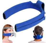 Cuscinetto per collo CPAP, copricapo per maschera CPAP, cuscino per collo per maschera per apnea notturna premium - misura universale per un sonno ristoratore-include copricinghia di alta qualità(blu)