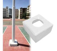 Cuscinetto per palo da basket, resistente, avvolgente, adatto a pali quadrati e rotondi da 5,1 a 20,3 cm, base spessa per paletti, lampioni, parchi giochi