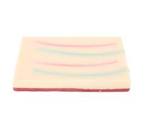 Cuscinetto per sutura Cuscinetto per pratica di sutura realistico in silicone riutilizzabile a 3 strati per la formazione degli studenti Sviluppo di competenze mediche 17x10x2 cm